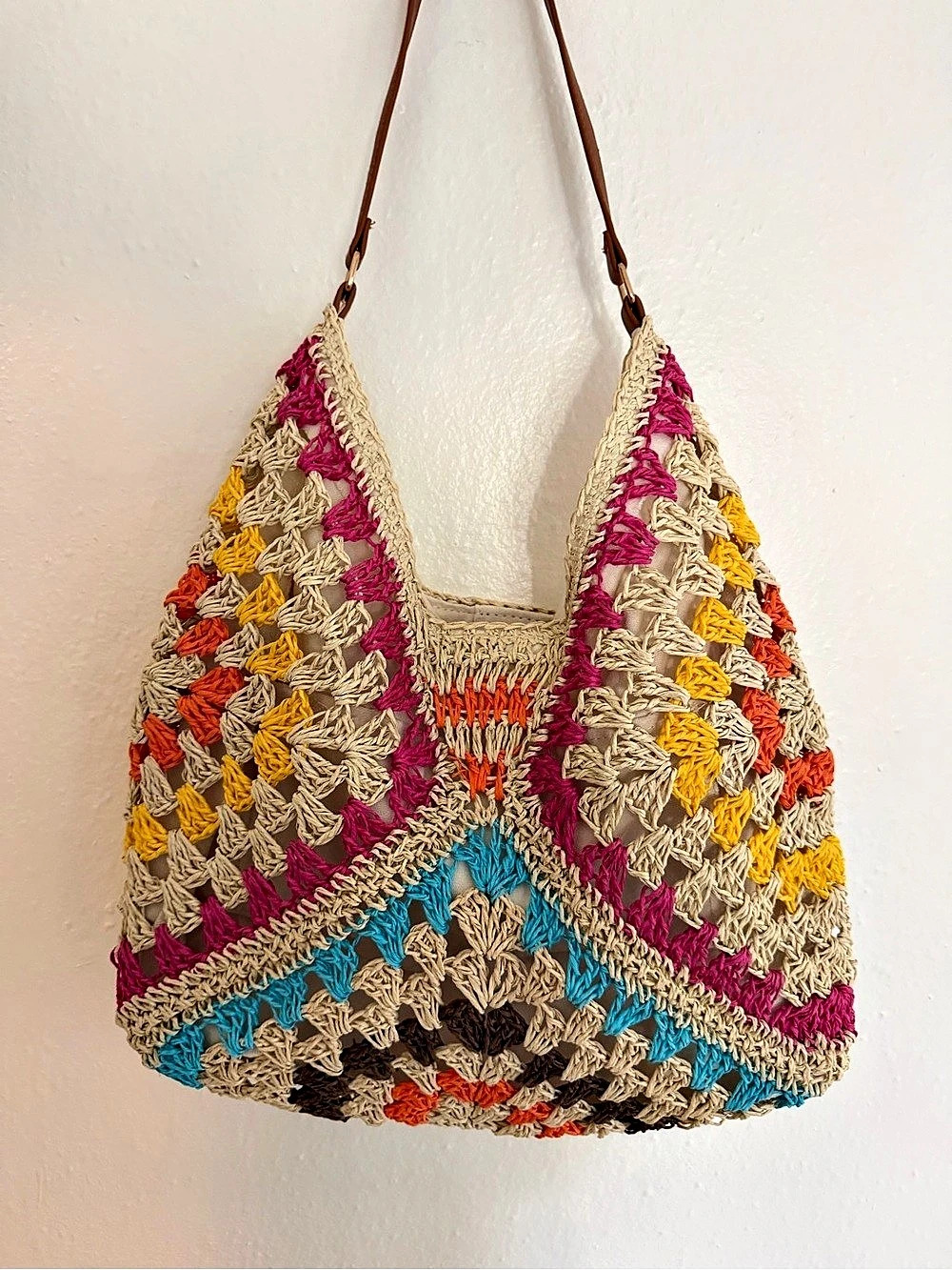 Nordstrom Dolce Vita DV234805 Multicolor Crochet Shoulder Bag NWT